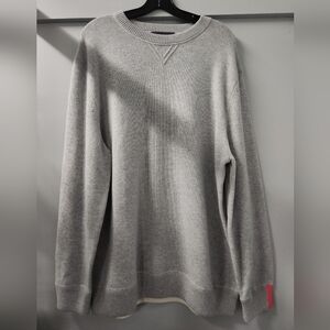 G/Fore Fresh Take On The Cashmere Crewneck Golf Sweater, GMS000012, XL Gray EUC